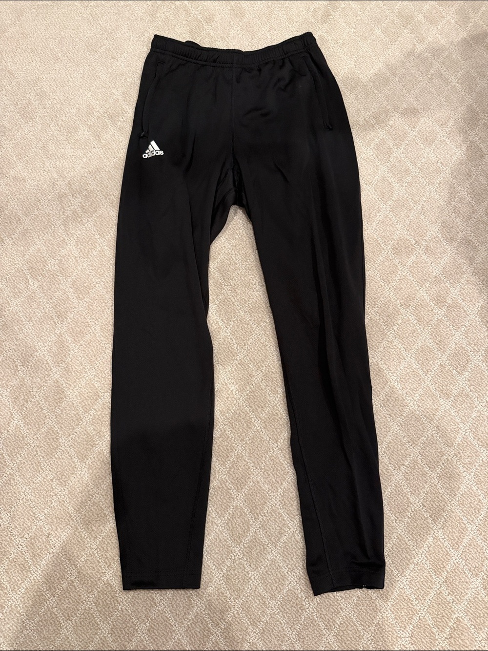 adidas Black Joggers with White Logo